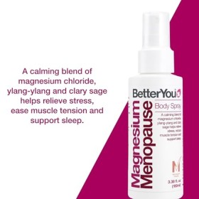 Menopause Oil Body Spray by BetterYou for Women - 3.4 oz Body Spray