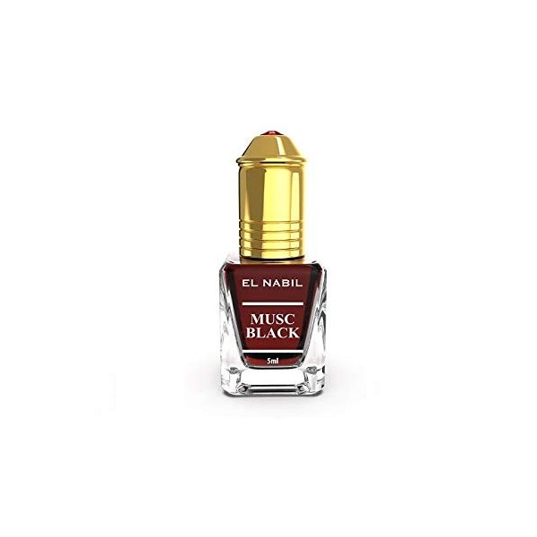 Black Musc El Nabil Parfum 5ml Oil sans alcool, de haute qualité, oriental, arabe, oud, misk, musc, natural perfume, amber, 