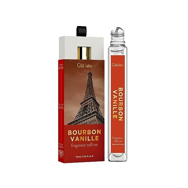 Gya Labs Bourbon Vanilla Fragrance Roll On - Huile de Parfum Vanille Bourbon Roll On pour Homme et Femme - Huile de Parfum Va