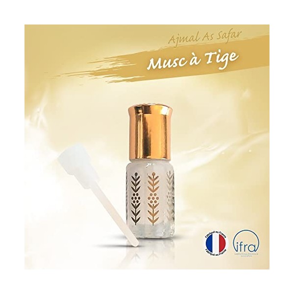 Lot de 2 Musc Tahara Aromatisé Monoï Ajmal As Safar® Musc Blanc intime 3ml