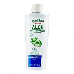 Equilibra Solari, Aloe Latte Doposole Hydratant, à base dhuile de Carota, Vitamine E, Aloe Vera Equilibra 40% , Doposole Hy