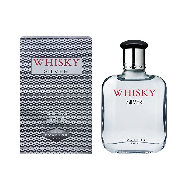 WHISKY Silver • Eau de Toilette 100 ml • Vaporisateur • Parfum Homme • EVAFLORPARIS