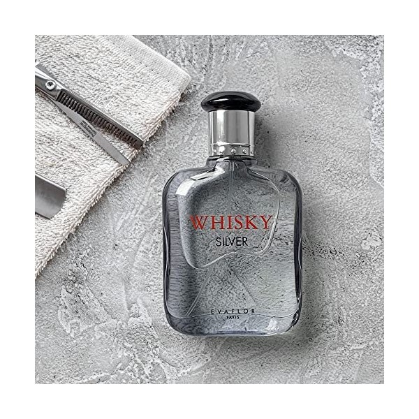 WHISKY Silver • Eau de Toilette 100 ml • Vaporisateur • Parfum Homme • EVAFLORPARIS