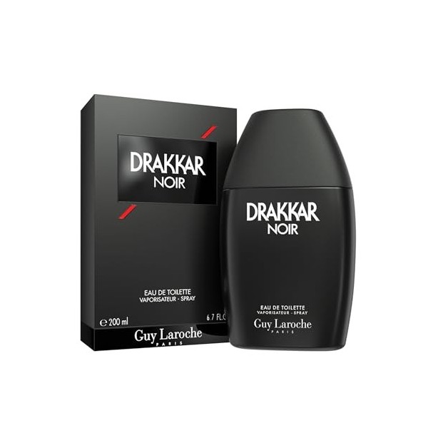 Drakkar Noir de Guy Laroche - Eau de Toilette Sensuel & Intrépide - Boisé et Aromatique, Notes de Mousse de Chêne, Patchouli 