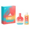 Le coffret adidas Vibes comprenant lEau de Parfum Happy Feels et le Gel Douche