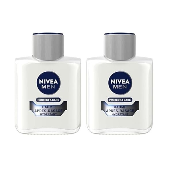 NIVEA MEN Protect & Care Baume Après-Rasage Hydratant 1 x 100 ml , Soin Après-Rasage enrichi en Vitamine E & Aloe Vera, Soin