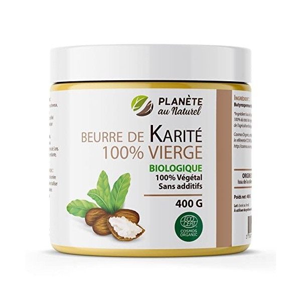 Beurre de Karité 400 g - Biologique - 100% vierge - 100% végétal - sans additifs - Non raffiné