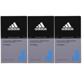 3 x Adidas Ice Dive Après-Rasage Revitalisant chaque 50ml Rafraîchit et protège