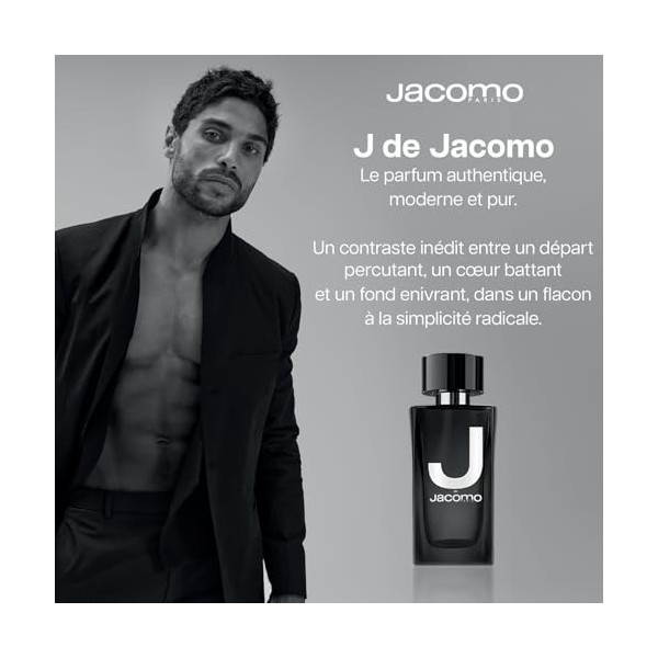 JACOMO - J De Jacomo - Eau De Toilette Homme - Parfum Homme Oriental Épicé Boisé - Poivre Noir, Chocolat & Patchouli - Spray 