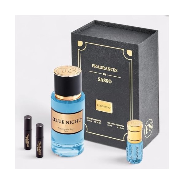 Parfum CRYSTAL ROUGE - FRAGRANCES BY SASSO - Coffret Luxe - Extrait De Parfum 50ml + Essence Pure 3ml + 2 Échantillons OFFER