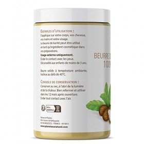 Planète au Naturel Beurre de Karité 800 g - Biologique - 100% vierge - 100% végétal - sans additifs - Non raffiné