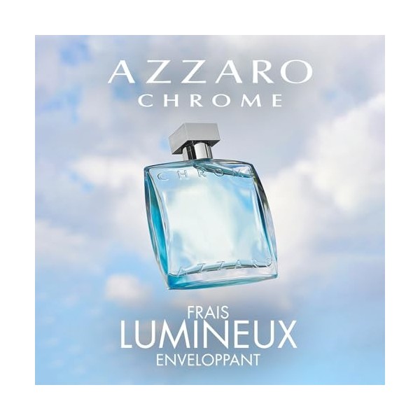 Lot de Azzaro Chrome, Eau de Toilette en Spray Vaporisateur pour Homme, 50 ml + Biotherm Homme, Day Control Déodorant Homme A