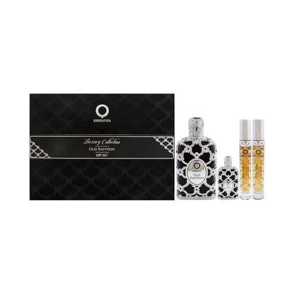 Oud Saffron by Orientica for Men - 4 Pc Gift Set 2.7oz EDP Spray, 7.5ml EDP Spray, 2 X 10ml EDP Spray