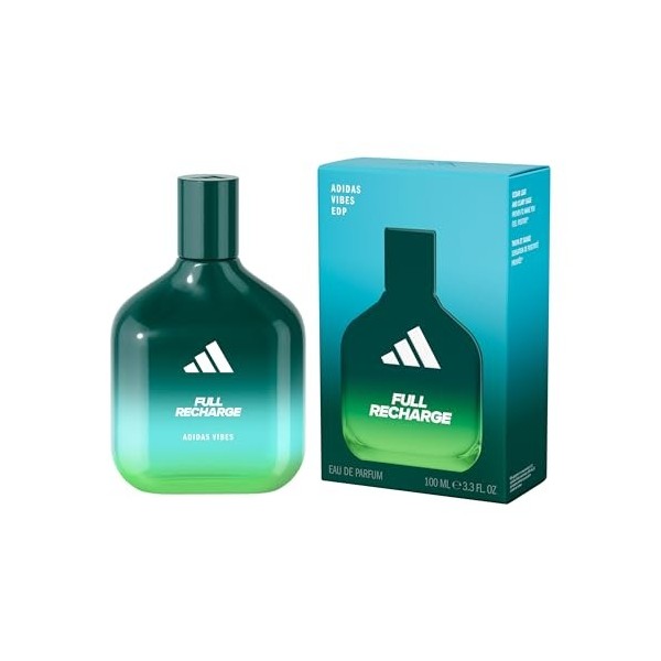 Eau de Parfum unisexe ADIDAS Vibes Energy Drive, énergisante et stimulante, parfum longue tenue, Cardamome et Poivre Rose 100