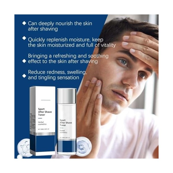 After Shave Soothing Nourishing Skin, Care Refreshing Lotion Toner, Sport After Shave Lotion, Lotion après-rasage Sport