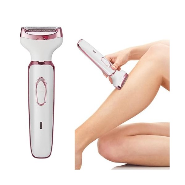 PTILSERY Rasoir électrique sans douleur 4 en 1 pour femme pour le visage, les sourcils et les aisselles Bikini Trimmer Outil 