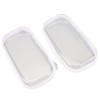 Lot de 2 Trousses de Maquillage, Coque Rigide Transparente avec Fermeture éclair Sécurisée, Conteneurs de Rangement Empilable