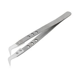 Pince à épiler Coudée, Pince à épiler Incurvée, Pince à épiler Coudée pour Fil de Liaison, Ligne de Maintenance électronique,