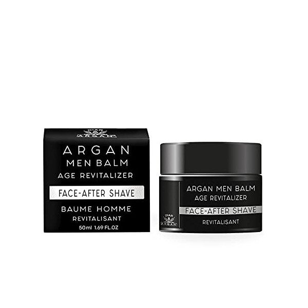 Soin Après Rasage pour Homme, Huile dargan et extrait de gingembre, 100% Naturel et Bio - 50 ml - Origine Maroc