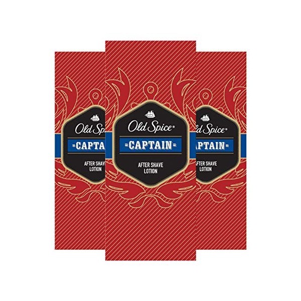 Old Spice Captain Lot de 3 lotions après-rasage 3 x 100 ml