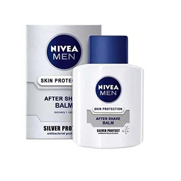 Nivea Silver Protect Lot de 3 baumes après-rasage avec effet antibactérien 100 ml