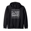 Ill Shave When Santa Shaves Respect The Beard Christmas Sweat à Capuche