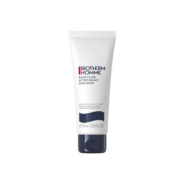 BIOTHERM HOMME - Basics Line Emulsion Après-Rasage Homme - Prévient Irritations - Soin Apaisant - Peaux Normales à Sèches - S