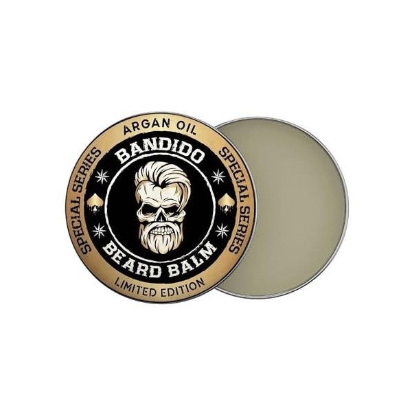 BANDIDO Baume Barbe 40 ml – Soin Barbe Homme Nourrissant avec Huiles Naturelles – Tenue Forte et Hydratation – Baume à Barbe 