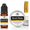 Jax of London Huile et baume à barbe Million Beard pour homme, Comb0 60 g de baume à barbe et 10 ml dhuile à barbe, hydratan