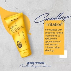 Seven Potions Baume après-rasage pour homme – Calme les irritations de la peau, retient lhumidité – Formule apaisante, végét