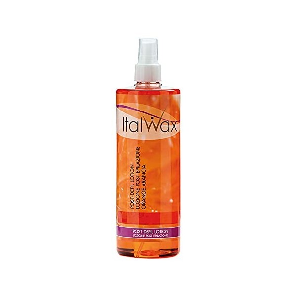 Italwax lotion après épilation - 500ml - Huile végétale naturelle - Arôme Orange - Hydratante et éliminant les résidus dépil