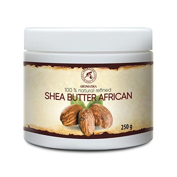 Beurre de Karité Africain 500g - Raffiné - Ghana - 100% Pur & Naturel - Beurre de Karité Idéal pour Cheveux - Peau - Lèvres -...