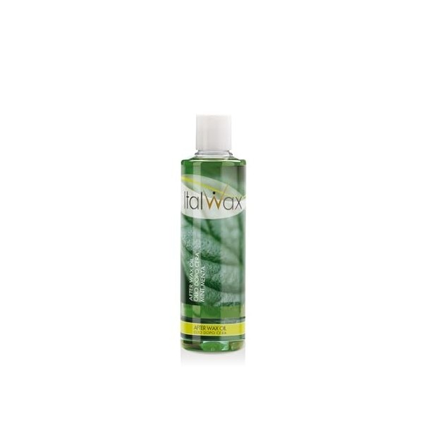 Italwax Lotion après épilation - 250ml - Huile végétale naturelle - Arôme Menthe - Hydratante et éliminant les résidus dépil