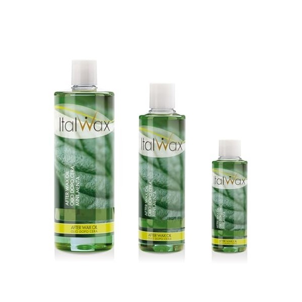 Italwax Lotion après épilation - 250ml - Huile végétale naturelle - Arôme Menthe - Hydratante et éliminant les résidus dépil