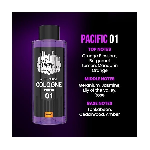 The Shave Factory Après-rasage Cologne 01 Pacific, 500ml 16.9 fl. oz 