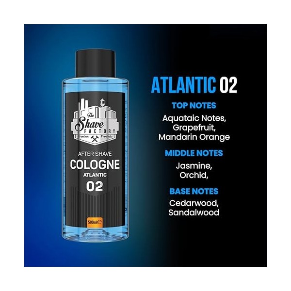 The Shave Factory Après-rasage Cologne 02 Atlantic, 500ml 16.9 fl. oz 