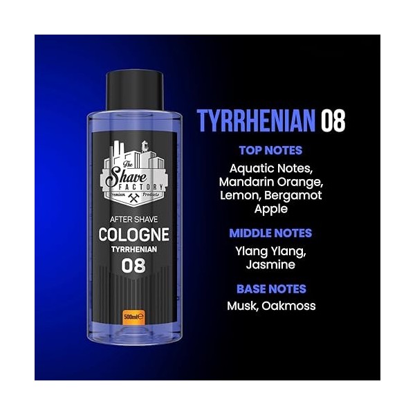 The Shave Factory Après-rasage Cologne 08 Tyrrhenian, 500ml 16.9 fl. oz 