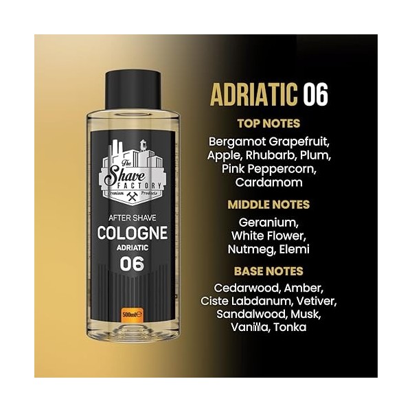 The Shave Factory Après-rasage Cologne 06 Adriatic, 500ml 16.9 fl. oz 