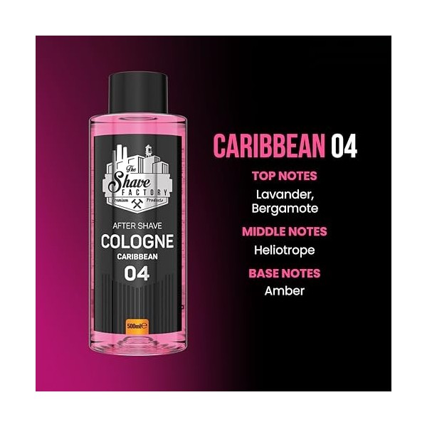 The Shave Factory Après-rasage Cologne 04 Caribbean, 500ml 16.9 fl. oz 