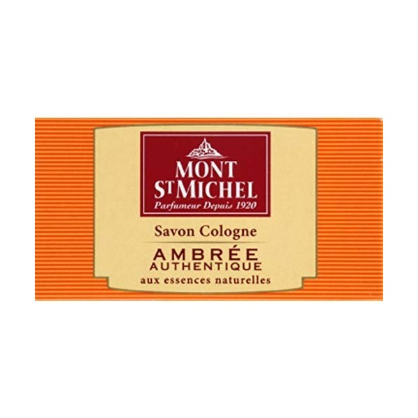 Mont St Michel - Savon Cologne Ambrée Authentique, Aux Essences Naturelles - 125G - Lot De 4 - Livraison Rapide En France - P