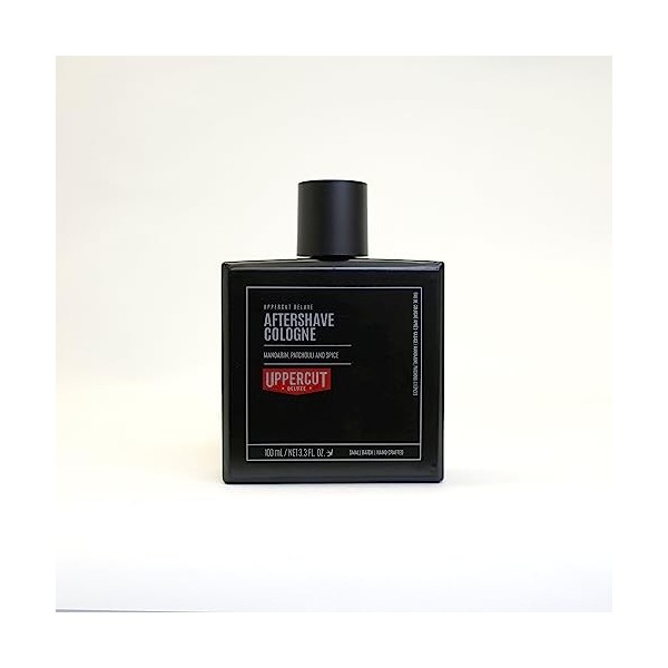 Uppercut Deluxe Aftershave Cologne, Notes de Base Boisées avec des Touches de Mandarine, Patchouli et Épices, Convient aux Pe