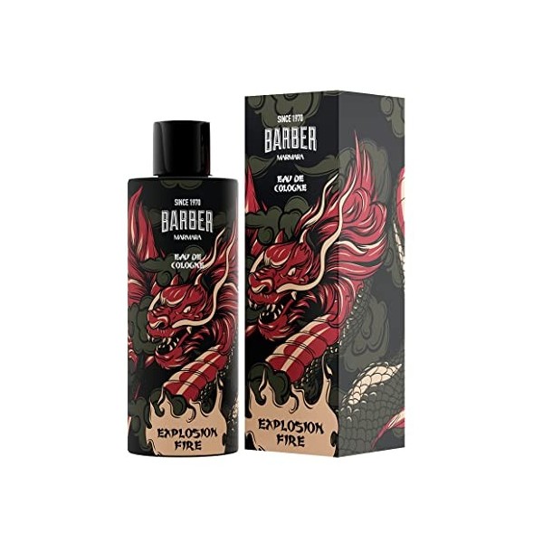 BARBER MARMARA EXPLOSION FIRE Limited Edition Eau de Cologne 500 ml | Bouteille deau parfumée pour homme | Emballage cadeau 