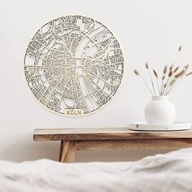 Plan urbain en bois de Cologne rond .