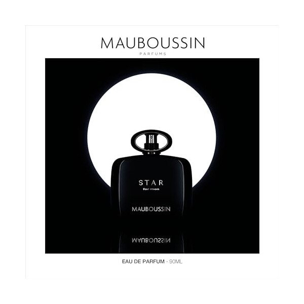 Mauboussin - Star For Men 90ml - Eau de Parfum Homme - Senteur Boisée & Ambrée