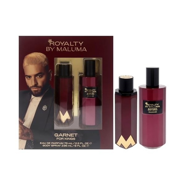 Garnet by Royalty By Maluma for Men - 2 Pc Gift Set 2.5oz EDP Spray, 8oz Body Spray