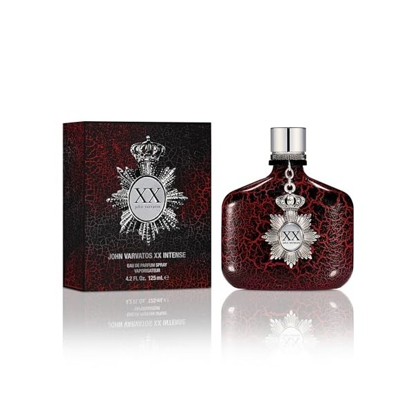 John Varvatos XX Intense Eau de Parfum Vaporisateur, Parfum stimumant, sensuel et floral pour Homme 125 ml