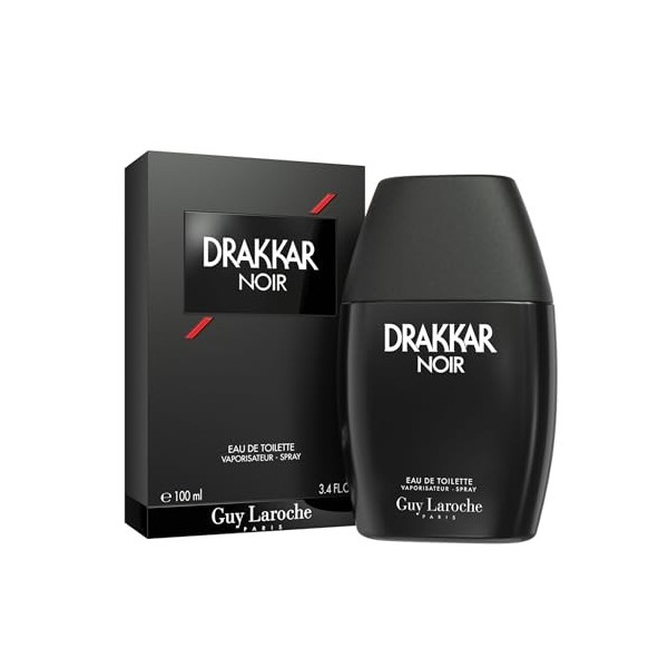 Drakkar Noir de Guy Laroche - Eau de Toilette Sensuel & Intrépide - Boisé et Aromatique, Notes de Mousse de Chêne, Patchouli 