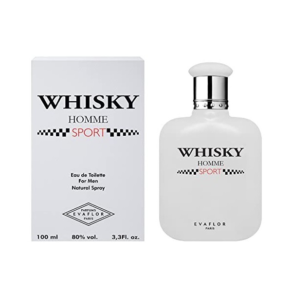 WHISKY Sport • Eau de Toilette 100 ml • Vaporisateur • Parfum Homme • EVAFLORPARIS