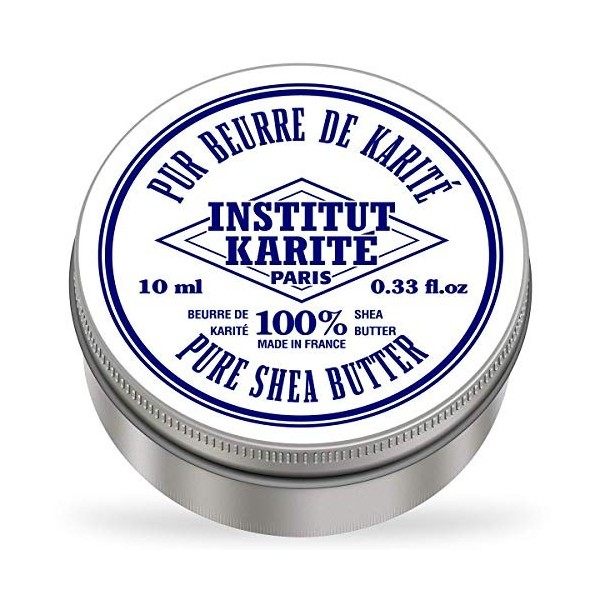 Institut Karité Paris – 100% Pur Beurre de Karité Sans parfum 10ml – Produit naturel pour cheveux, corps et visage – Pure She