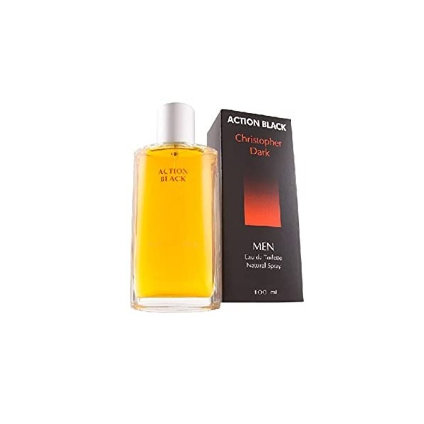 Christophe foncé Action Noir Eau de toilette pour homme 100 ml